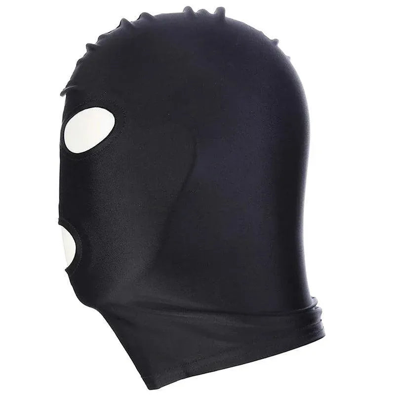 Black Face Mask Blindfold Head Mask Open Eye Mouth Adult Cosplay Gimp Mask