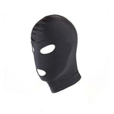 Black Face Mask Blindfold Head Mask Open Eye Mouth Adult Cosplay Gimp Mask - Extra Image