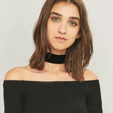 Black Velvet Choker Necklace - Perfect For The 90S Grunge Look - Extra Image
