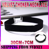 Black Velvet Choker Necklace - Perfect For The 90S Grunge Look - Extra Image