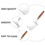 Stainless Steel Cooking Shovel Teppanyaki Spatula Pancake Steak Flipper Tool - Close-Up Angle
