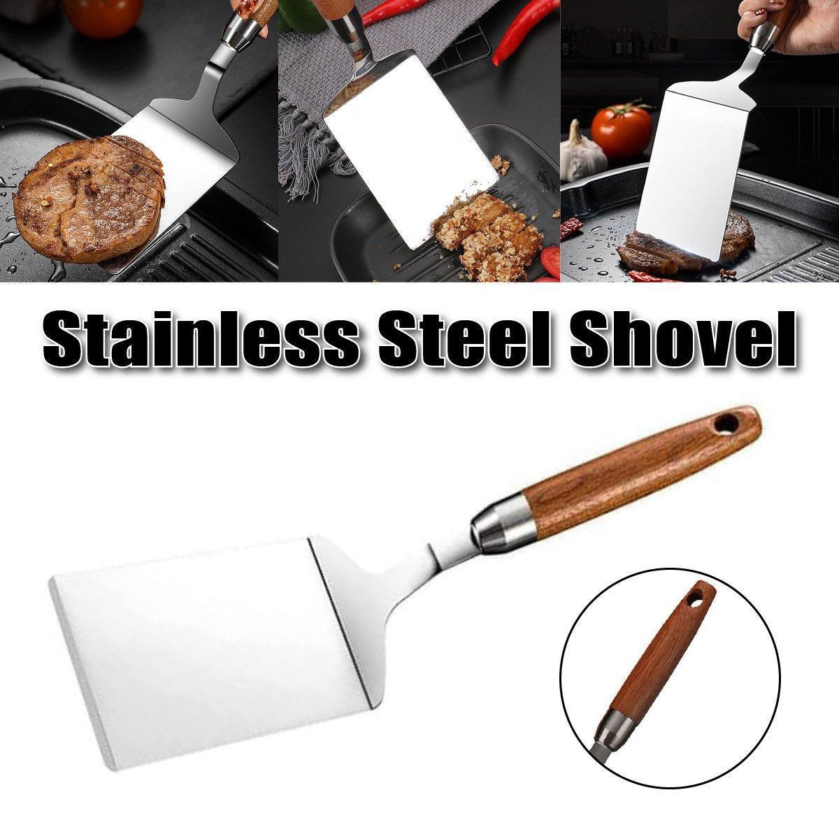 Stainless Steel Cooking Shovel Teppanyaki Spatula Pancake Steak Flipper Tool