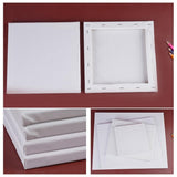 5x Artist Blank Stretched Canvas Canvases Art Large White Range Oil Acrylic Wood - 20*30CM - 45-Degree Angle