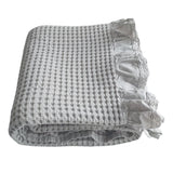 Waffle Sofa Blanket Thin Lightweight Throw Soft Cover Couch Bed Living Room Use - Beige