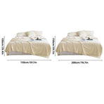 Plush Blanket Leisure Blanket Autumn Winter Warm Nap Throw Soft Cozy - White-100x150cm