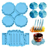 2pc Coaster Epoxy Resin Mould Silicone Cup Mat Holder DIY Craft Tool