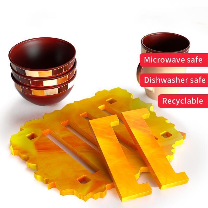 2pc Coaster Epoxy Resin Mould Silicone Cup Mat Holder DIY Craft Tool