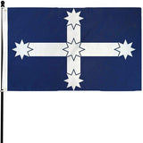 Eureka Stockade Flag 90x150cm Southern Cross Australian Polyester Banner - Side View