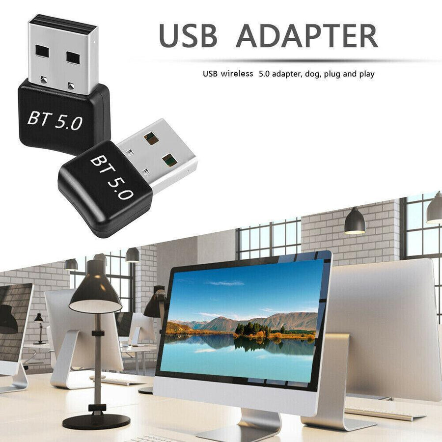 Bluetooth V5.0 Wireless USB Mini Dongle Adapter For Windows Laptop PC Universal