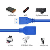 Super speed Usb 3.0 Male To Female Data Cable Extension Cord For Laptop Pc Camera - 5M - Low Angle