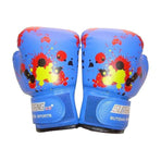 Boxing Sparring Training Gloves MMA Kickboxing Punching Gloves for Practice Sessions - Blue [Map Pattern]