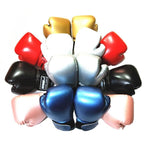Boxing Sparring Training Gloves MMA Kickboxing Punching Gloves for Practice Sessions - Yellow [Map Pattern]