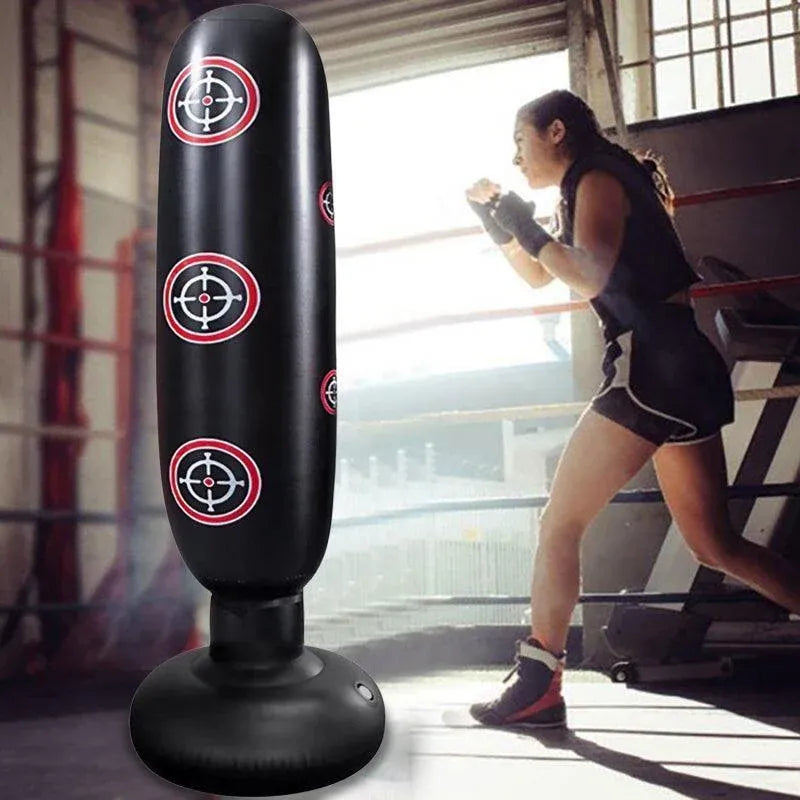 Free Standing Inflatable Punching Bag 160cm Boxing Training Fitness Bag