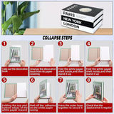 3 PCS Modern Decorative Books Set Foldable Fake Books for Display City Theme - C - Top-Down View