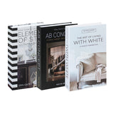 3 PCS Modern Decorative Books Set Foldable Fake Books for Display City Theme - B - Low Angle