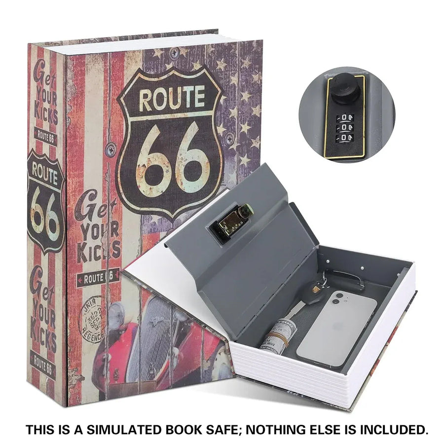 Hidden Book Safe Lock Box for Home and Office Cash Watch Document Storage - 1