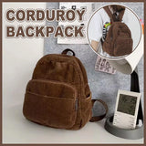 Schoolbag Corduroy Shoulder Bag Simple Mini Backpack for Daily Casual Use - Extra Image