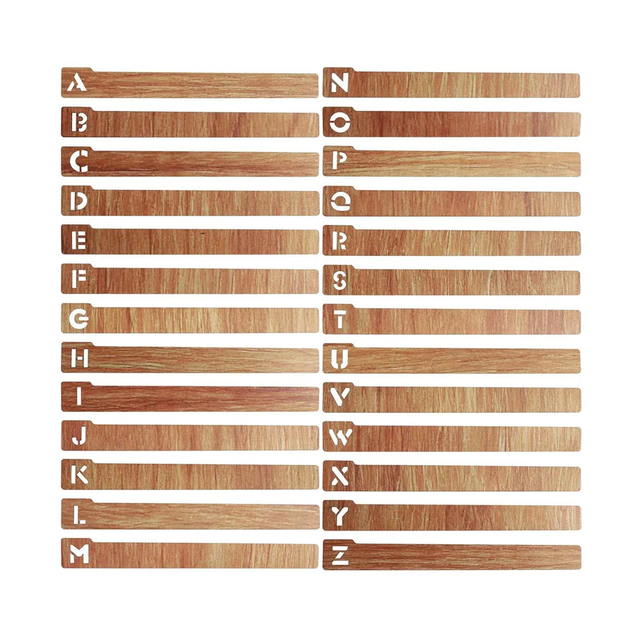 Wood Alphabet Bookmark A-Z Divider Home Vinyl Record Organizer Decorative Tool