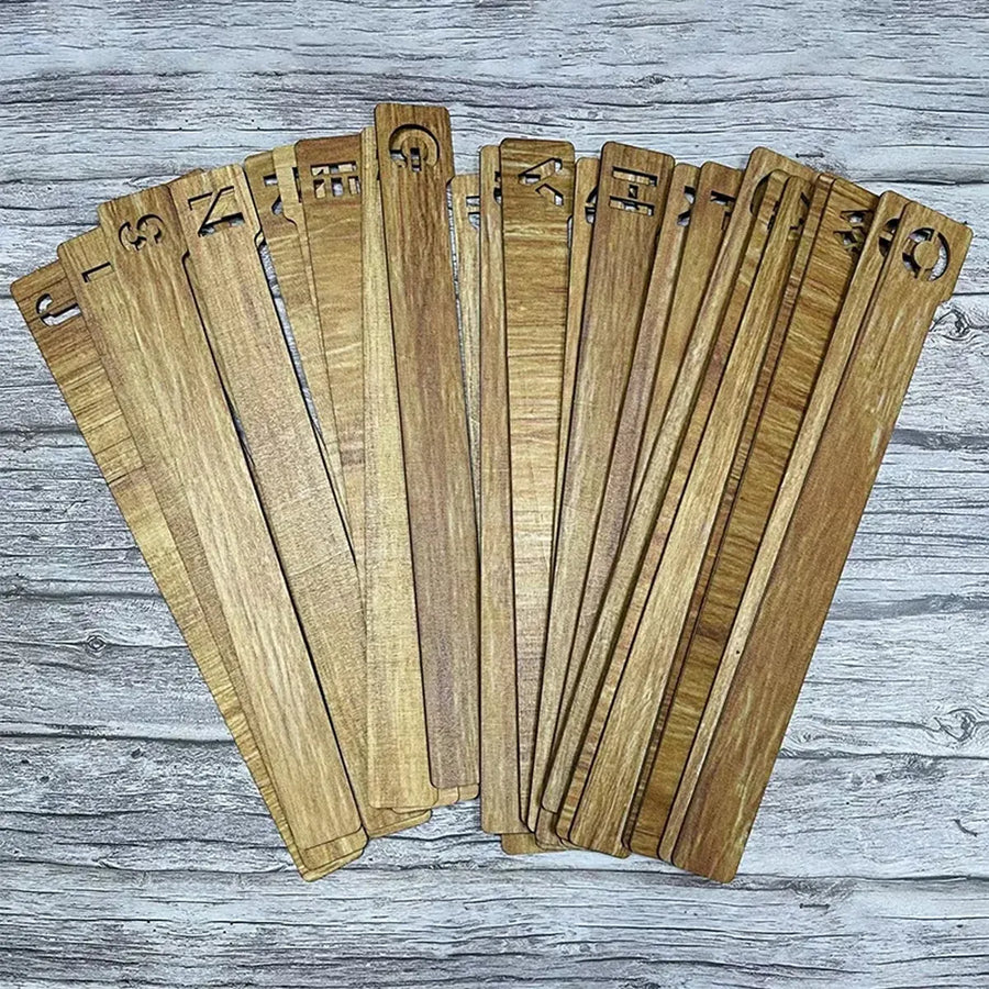 Wood Alphabet Bookmark A-Z Divider Home Vinyl Record Organizer Decorative Tool
