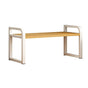 Adjustable Height Multi-Layer Desktop Bookshelf Home Office Floor Organizer Rack - 1 Shelf