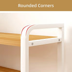 Adjustable Height Multi-Layer Desktop Bookshelf Home Office Floor Organizer Rack - 2 Shelves
