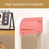 Adjustable Height Multi-Layer Desktop Bookshelf Home Office Floor Organizer Rack - 2 Shelves - Close-Up Angle