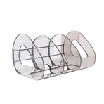Desk Standing Divider Shelf Organizer Space Saving Office Study Storage Rack - Clear