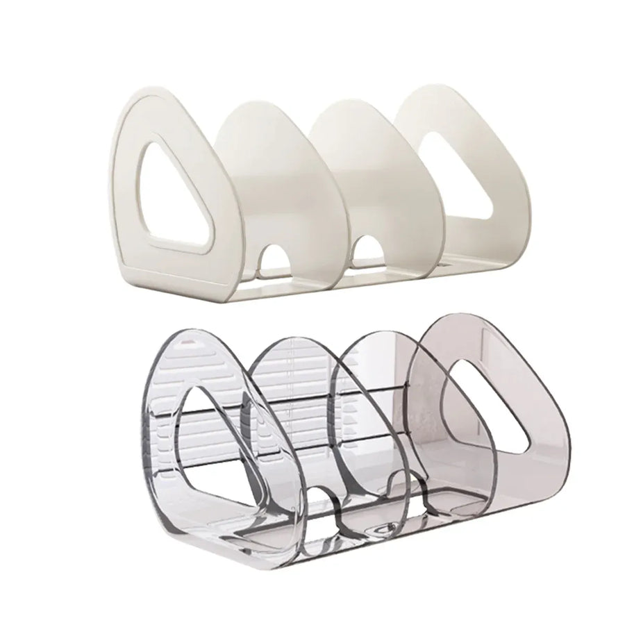 Desk Standing Divider Shelf Organizer Space Saving Office Study Storage Rack - Clear