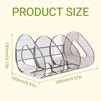 Desk Standing Divider Shelf Organizer Space Saving Office Study Storage Rack - Clear