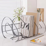 Desk Standing Divider Shelf Organizer Space Saving Office Study Storage Rack - Clear