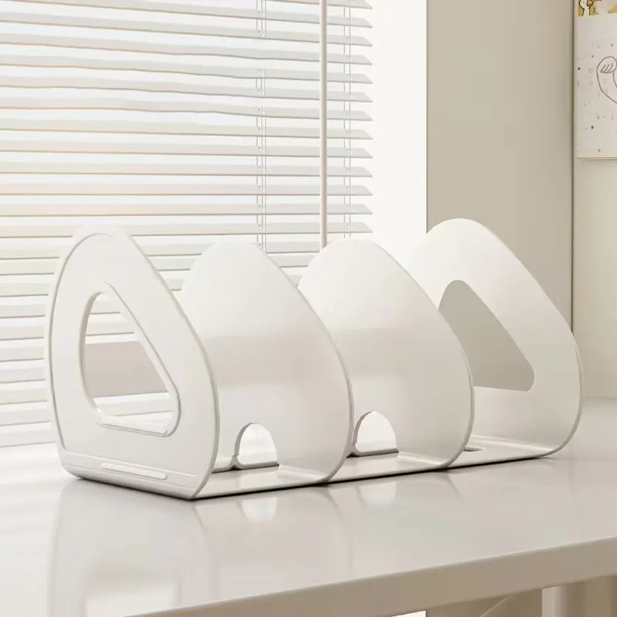 Desk Standing Divider Shelf Organizer Space Saving Office Study Storage Rack - Clear