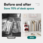 Desktop Storage Organiser With Dividers Pen Holder Home Office School Desk Use - 4-Grid