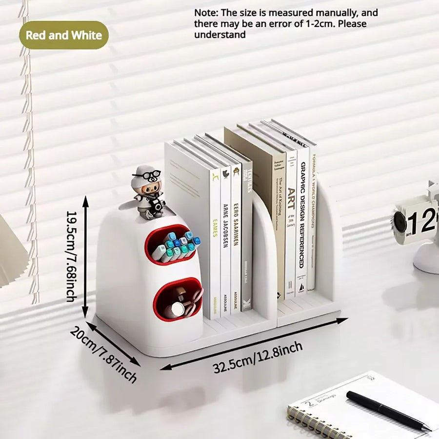 Desktop Storage Organiser With Dividers Pen Holder Home Office School Desk Use - 4-Grid