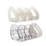 Desk Standing Divider Shelf Organizer Space Saving Office Study Storage Rack - White