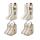 4PCS Beige Travel Shoe Bag Home Boot Storage Visual Dustproof Long Short Covers - Front View