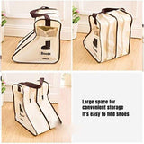 4PCS Beige Travel Shoe Bag Home Boot Storage Visual Dustproof Long Short Covers - Top-Down View