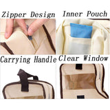 4PCS Beige Travel Shoe Bag Home Boot Storage Visual Dustproof Long Short Covers - 45-Degree Angle