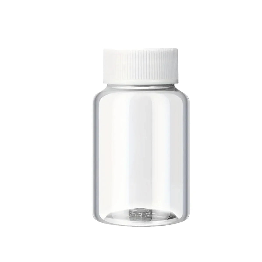 100Pcs Wide Mouth Clear Plastic Bottle with Lid 50/100ml Leakproof Storage Jars - 100ML