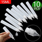10X Squeezable Empty Plastic Needle Tip Oil Liquid Dropper Bottle Eye Drop 15Ml
