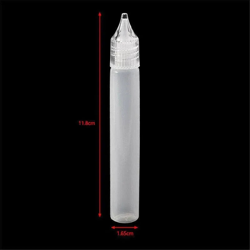 10X Squeezable Empty Plastic Needle Tip Oil Liquid Dropper Bottle Eye Drop 15Ml
