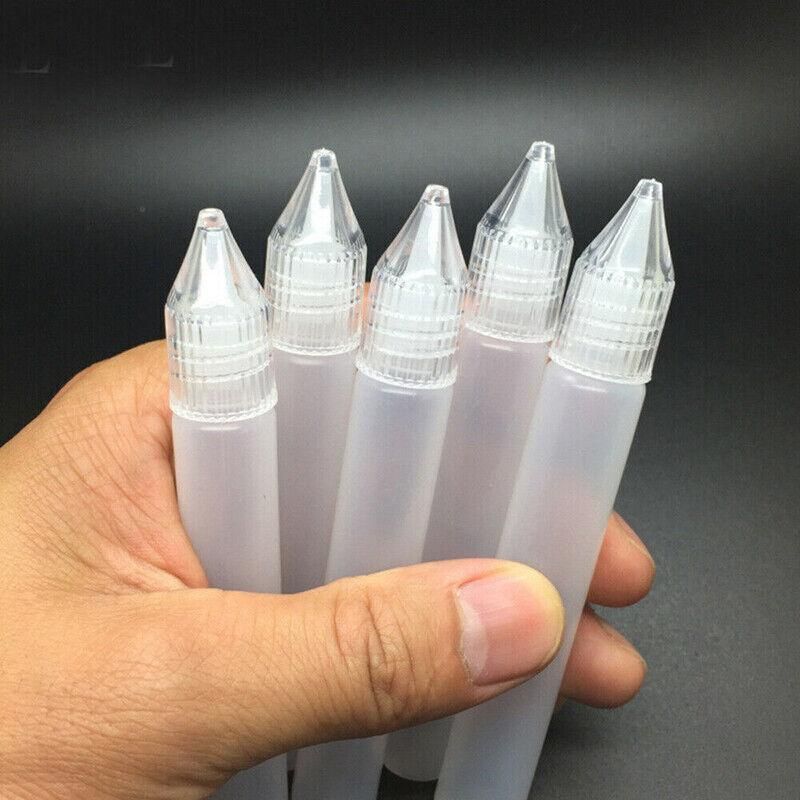 10X Squeezable Empty Plastic Needle Tip Oil Liquid Dropper Bottle Eye Drop 15Ml