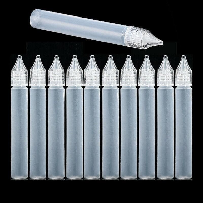 10X Squeezable Empty Plastic Needle Tip Oil Liquid Dropper Bottle Eye Drop 15Ml