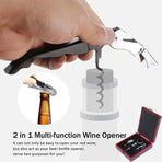 4PCS Wine Opener Set Stainless Steel Durable for Home Bar Wine Lovers Gifts - Red