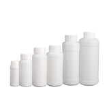 50pcs Chemical Bottle White Plastic Sample Reagent Bottles for Lab Storage - 200ml - Front View