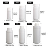 50pcs Chemical Bottle White Plastic Sample Reagent Bottles for Lab Storage - 200ml - Side View