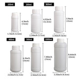 50pcs Chemical Bottle White Plastic Sample Reagent Bottles for Lab Storage - 300ml