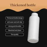 50pcs Chemical Bottle White Plastic Sample Reagent Bottles for Lab Storage - 300ml - Top-Down View