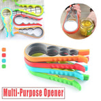 Silicone Jar Can Opener Multi-Purpose Lids Cap Arthritis Bottle Opener Easy Grip - Green