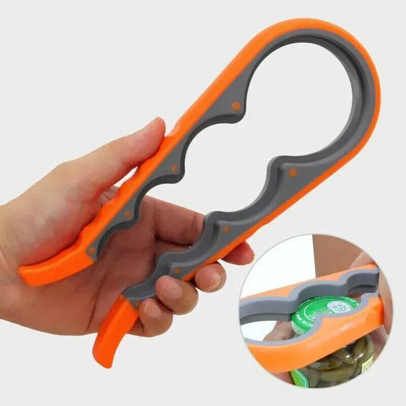 Silicone Jar Can Opener Multi-Purpose Lids Cap Arthritis Bottle Opener Easy Grip - Green