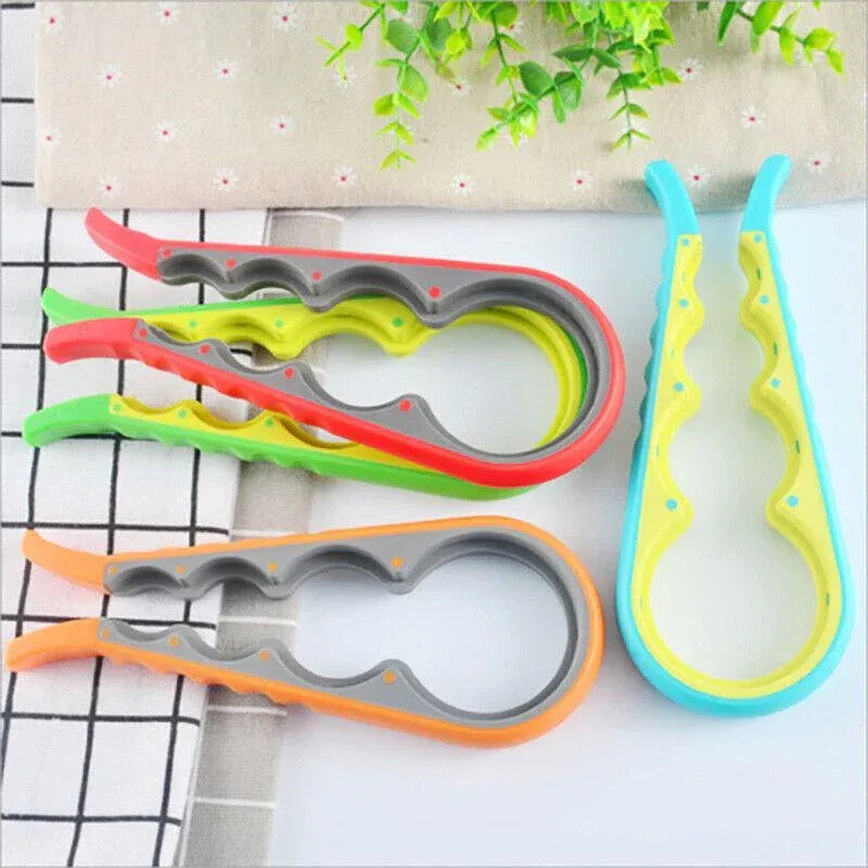 Silicone Jar Can Opener Multi-Purpose Lids Cap Arthritis Bottle Opener Easy Grip - Green